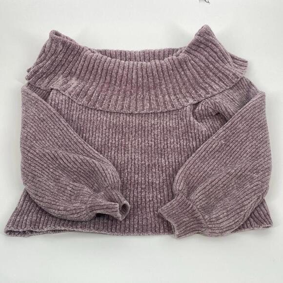 Chic Plush Ribbed Sweater - Off Shoulder Design - Picture 1 of 2
